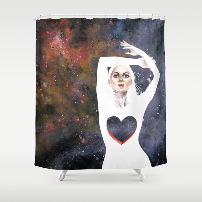 Love is infinite as the Cosmos Shower Curtain