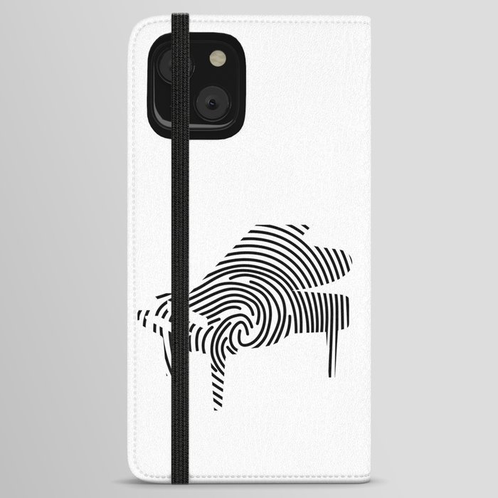 Classical music fingerprint iPhone Wallet Case by HBfunshirts
