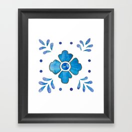 Modern Mexican Tiles Framed Art Print