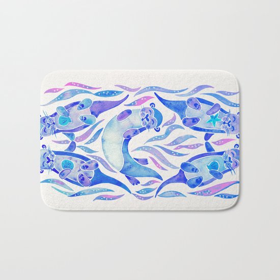Five Otters – Indigo Ombré Bath Mat
