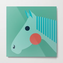 Horse Metal Print | Simpledesign, Drawing, Turquoise, Illustration, Digital, Horses, Minimalism, Animal, Horse, Equstrian 