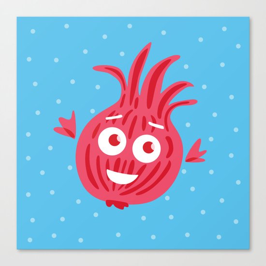 Cute Red Onion Canvas Print