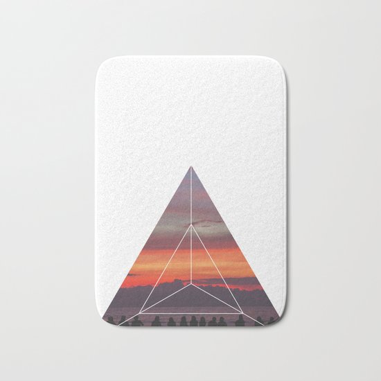 Good Friends and Sunset - Geometric Photography Bath Mat