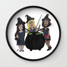 Witch, Please (Version 2) Wall Clock | Illustration, Spooky, Jaivalart, Adorable, Witches, Halloween2016, Halloween, Drawing, Digital, Witch 
