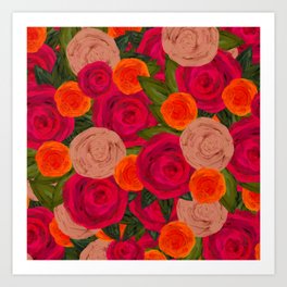 Bed of Roses I Art Print