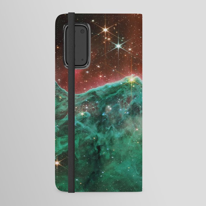 Cosmic Cliffs Carina Turquoise Teal Red Android Wallet Case