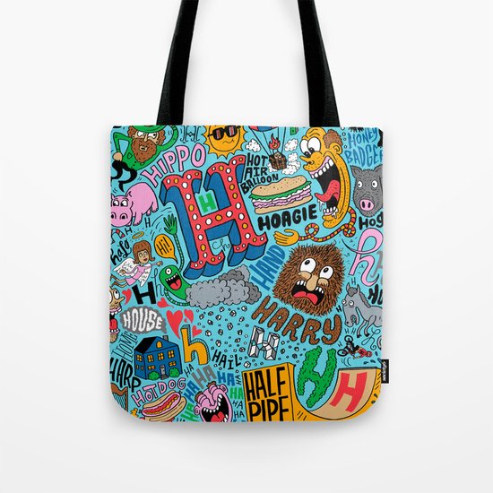 H Pattern Tote Bag