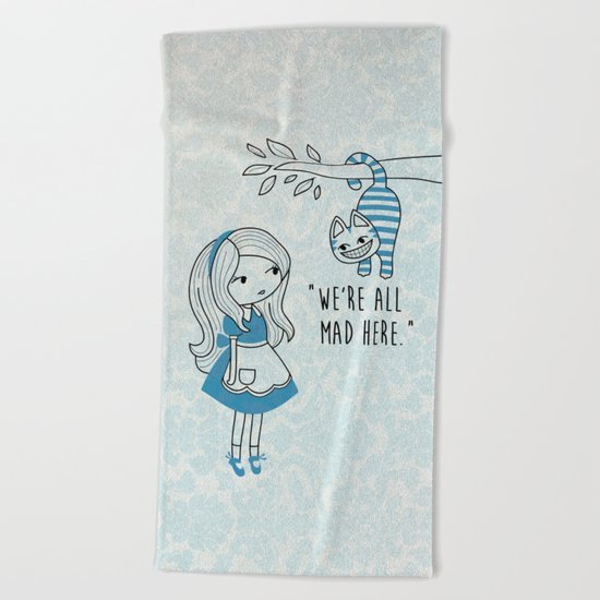 Alice and Cat Beach Towel