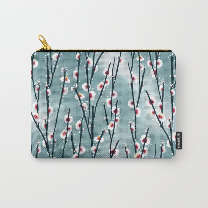 Plum Blossom Branch Pattern Carry-All Pouch