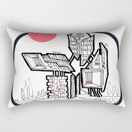 Space architecture Building Sketch Rectangular Pillow