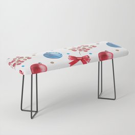 Deer and Red Bow Holidays Collection Bench