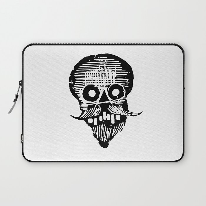 Skull with a beard by José Guadalupe Posada Laptop Sleeve