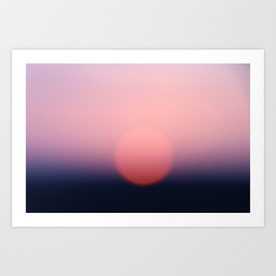 blurry sundown Art Print