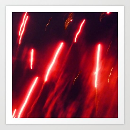 Crimson rockets Art Print