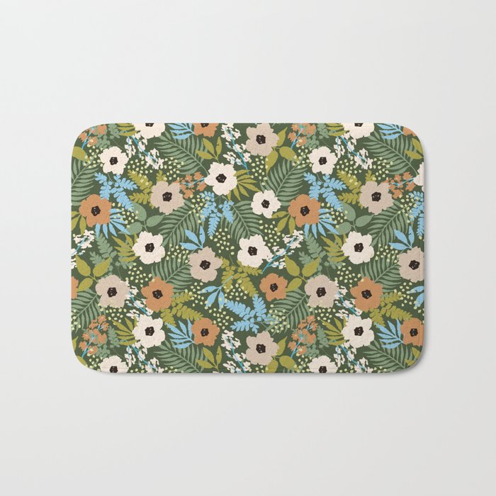 Little Jungle Flowers Bath Mat