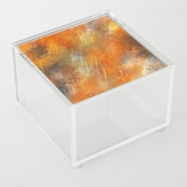 Orange Painting Pattern Design Acrylic Box