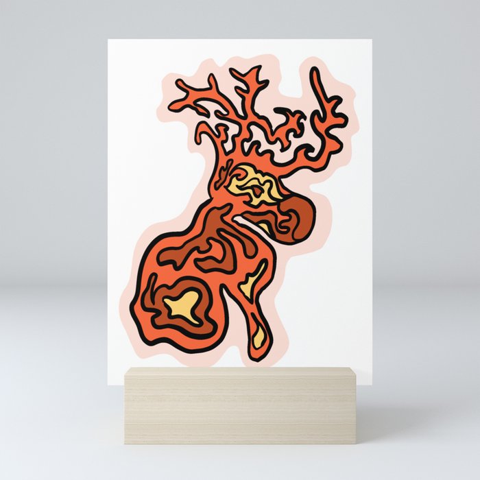 Red Moose Mini Art Print