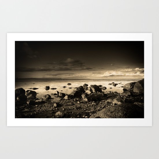 North Beach B&W Art Print
