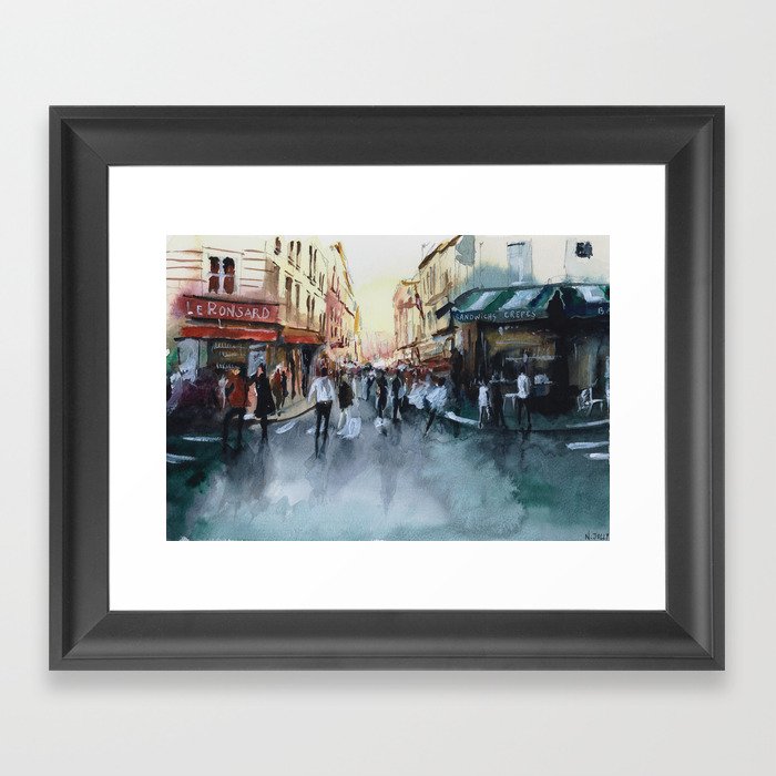 PARIS Street - Painting Framed Art Print