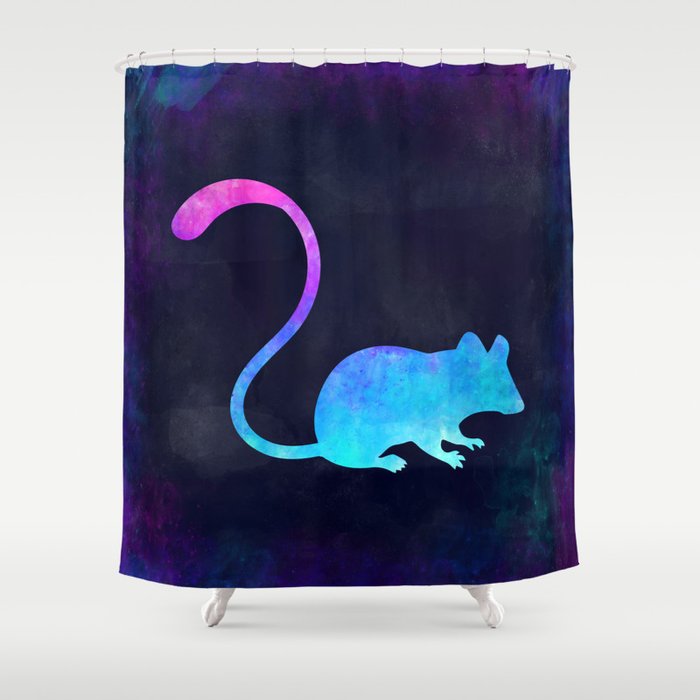 Mouse In Space Animal Graphic Art Watercolor Canvas Painting
