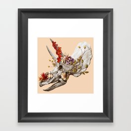 dinosaur skull Framed Art Print