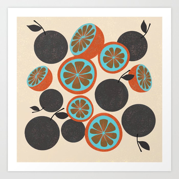 Modern oranges Art Print