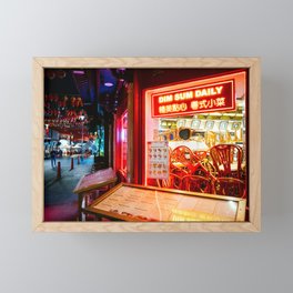 Chinatown in Neon Framed Mini Art Print