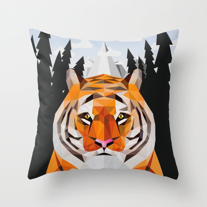 The Siberian Tiger Throw Pillow