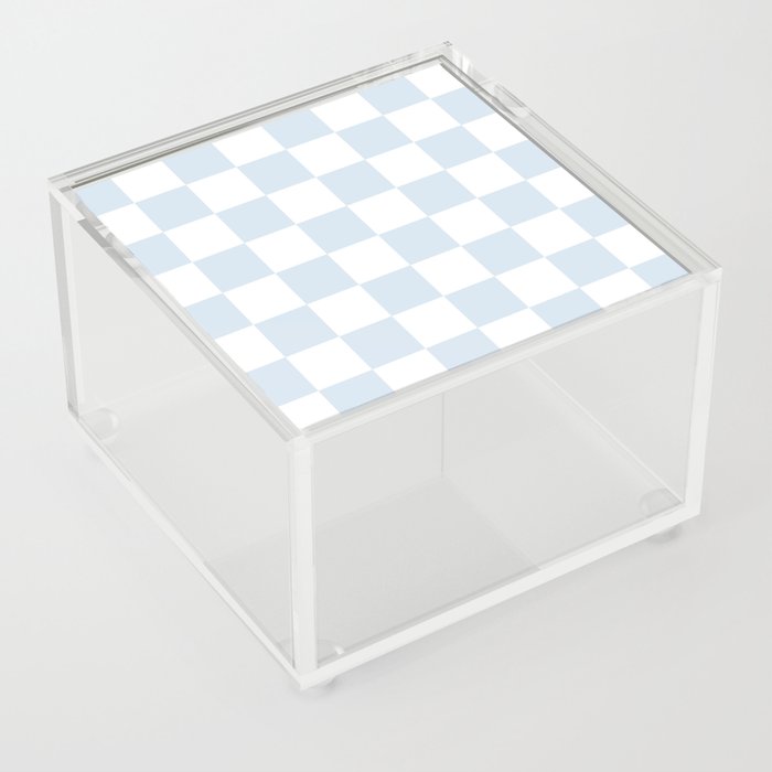 pale blue and white checkered nursery style design for boys Acrylic Box
