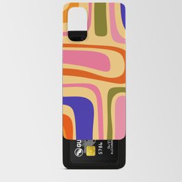Palm Springs Retro Mid Century Modern Colourful Abstract Pattern Yellow Orange Pink Blue Green Android Card Case