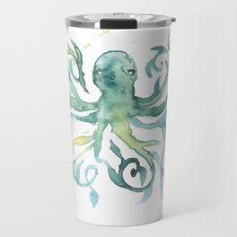 Whimsical kelp Octopus Travel Mug