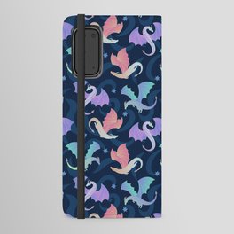 Flying Dragons Dark Blue Android Wallet Case