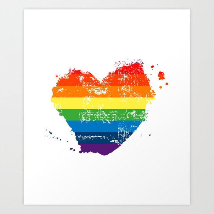 Rainbow Pride Flag (Freedom Flag) With Heart Elements LGBT, 57% OFF