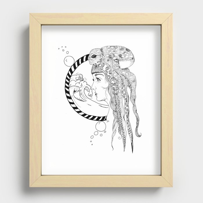 Octopus Woman Recessed Framed Print