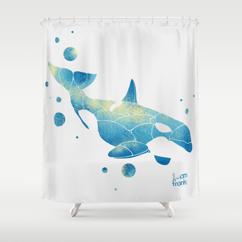 Blue Orca Shower Curtain By Frankiwilson Society6
