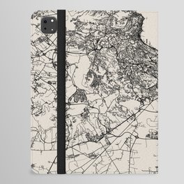 Algiers, Algeria Black&White Map iPad Folio Case