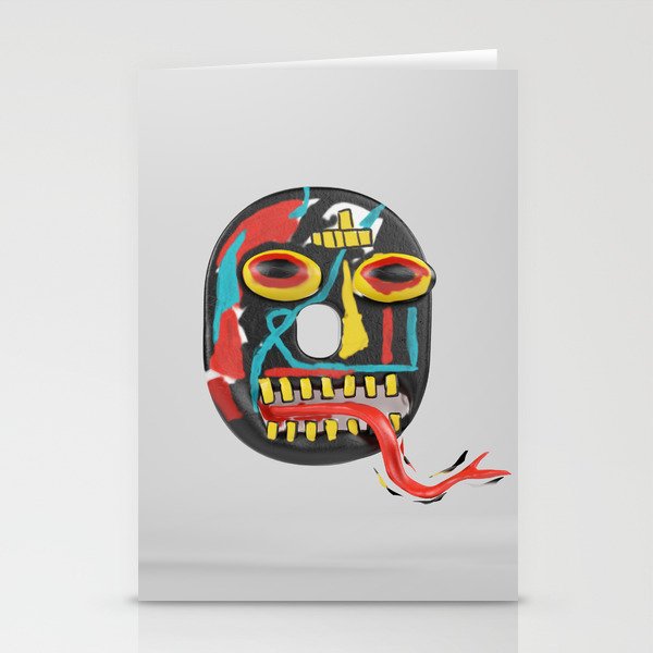 Basquiat "Q" letter Stationery Cards