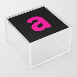 letter A (Magenta & Black) Acrylic Box
