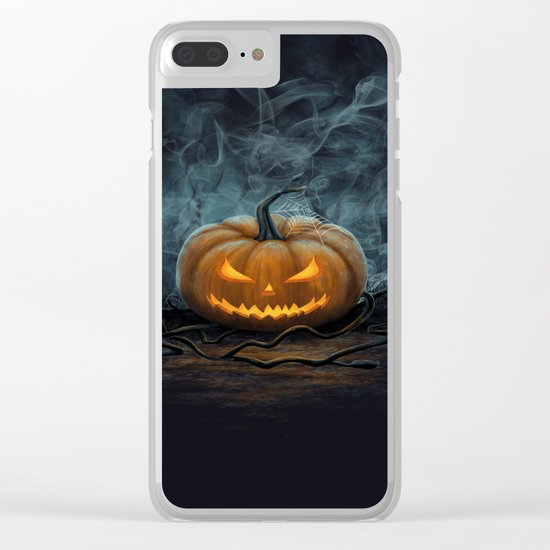 Halloween Pumpkin Clear iPhone Case