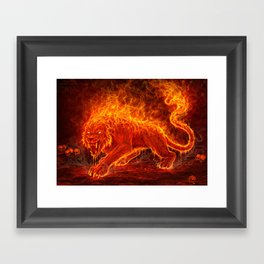 Flame Beast Framed Art Print