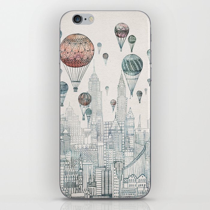 Voyages Over New York iPhone Skin