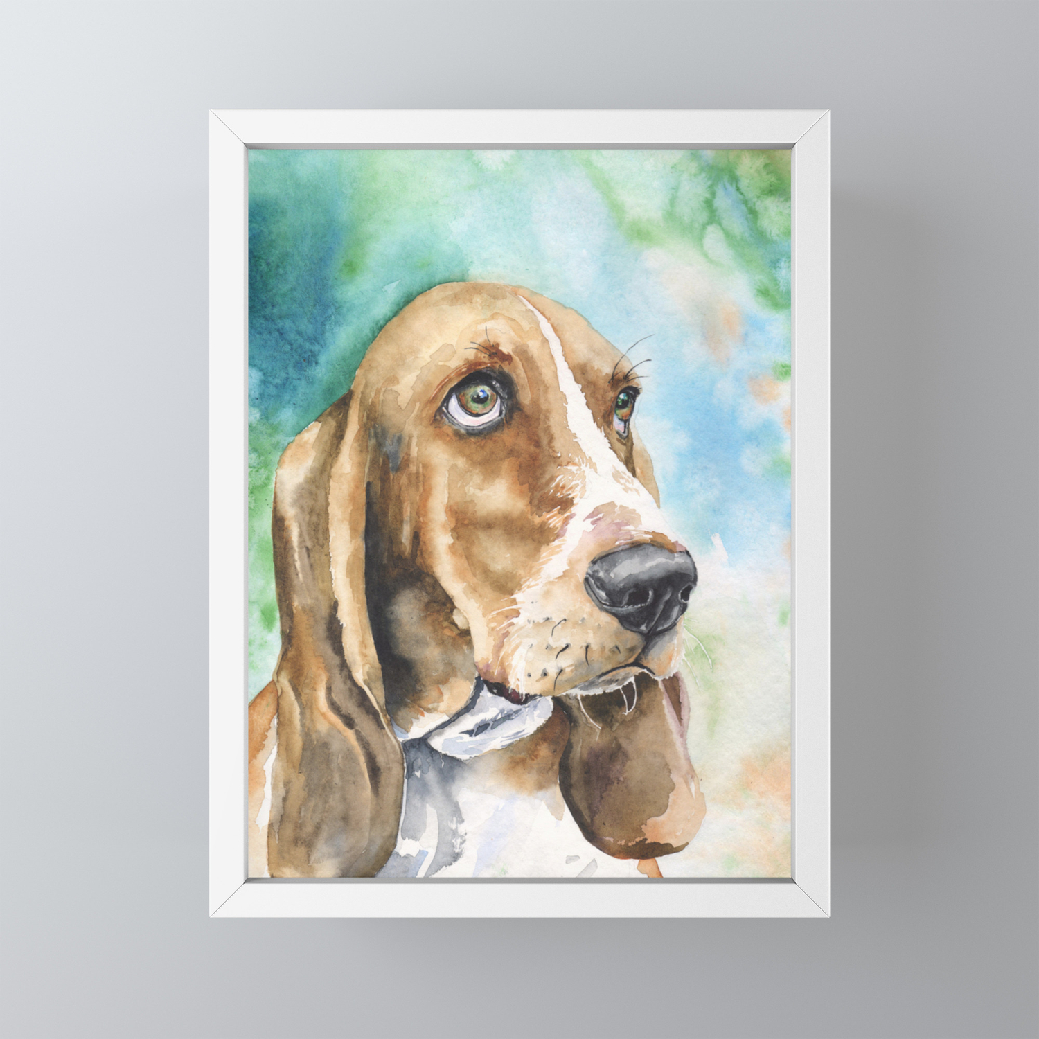 Bassett Hound Watercolor Pillow Cover Dogs Home Decor