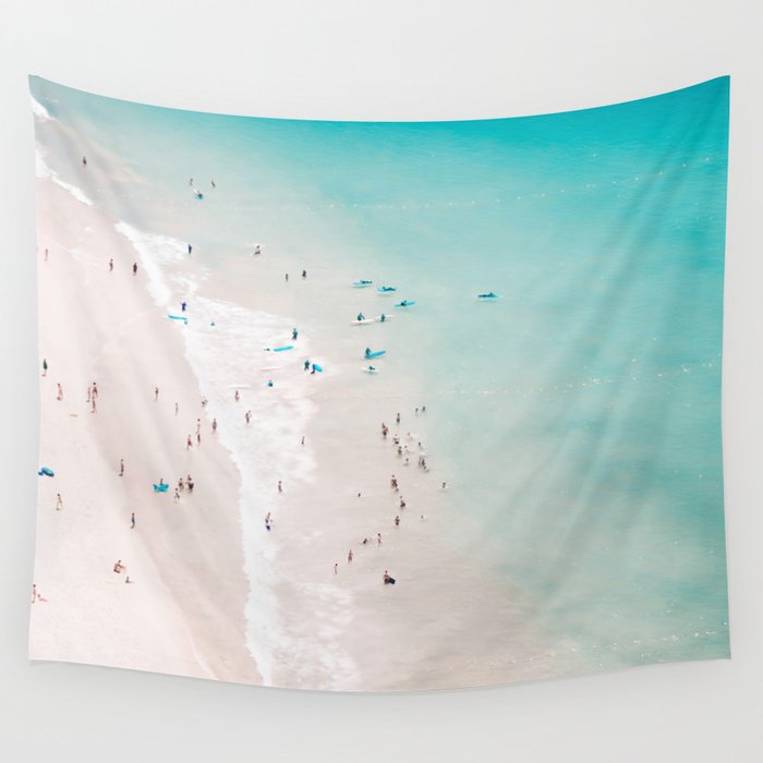 Beach - Summer Love II - Aerial Beach and Ocean photography by Ingrid Beddoes Wall Tapestry