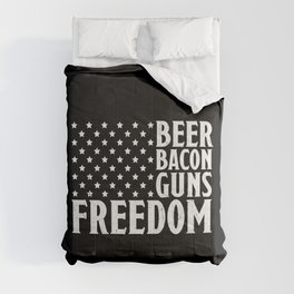 Beer Bacon Freedom America Comforter