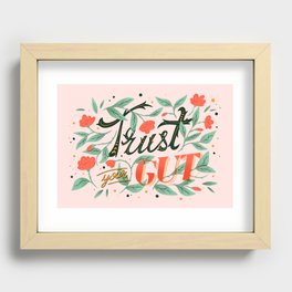 Trust your gut Recessed Framed Print