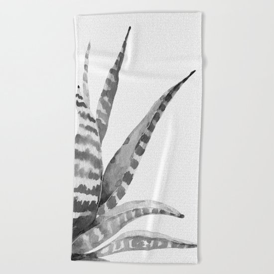 Southwest Minimalist Echeveria Beach Towel