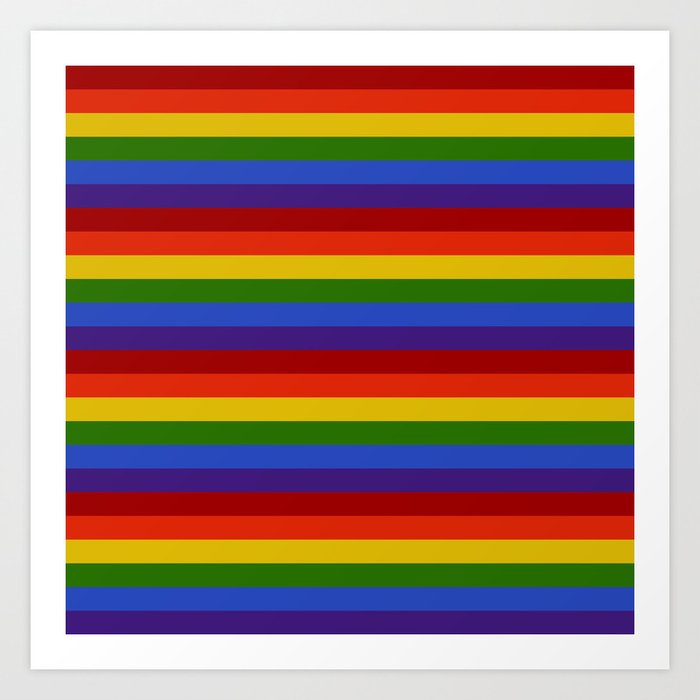 Rainbow Stripes - Medium Art Print