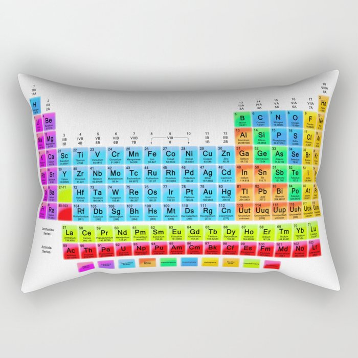 Periodic Table of Mendeleev (element) Rectangular Pillow