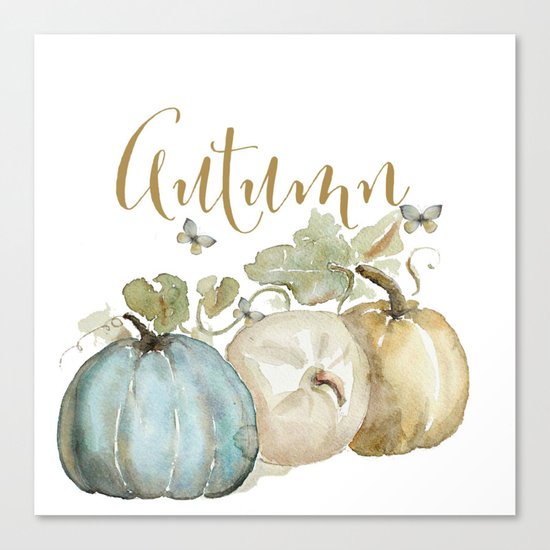 Autumn pumpkins Canvas Print
