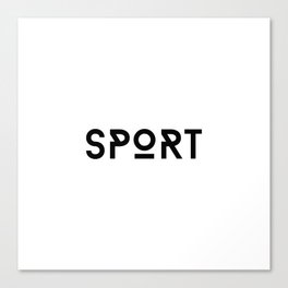 sport typography Canvas Print